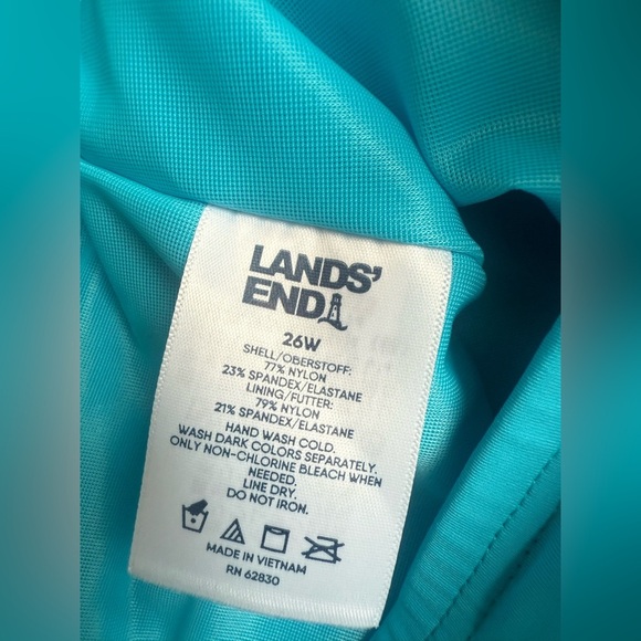 Lands’ End Turquoise swim skirt plus size NWT 22W 26W - Picture 5 of 6